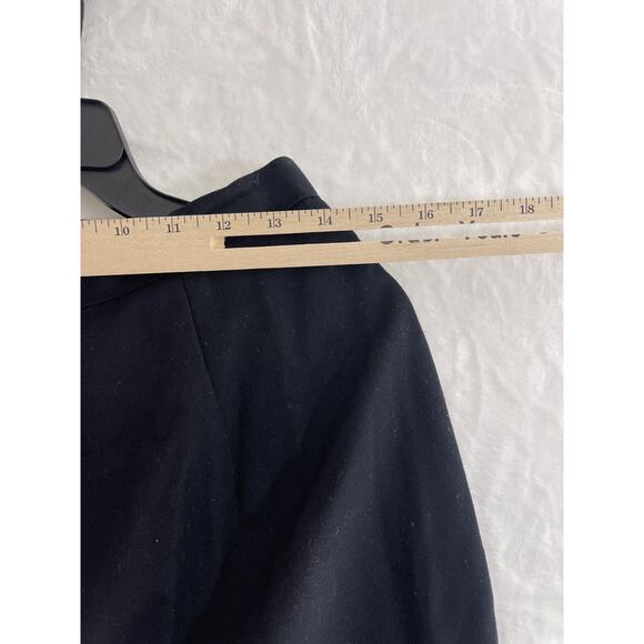 Vintage SASSON PARIS Black Midi Long skirt front pockets Made In USA Sz XS (12 Y - Picture 6 of 8